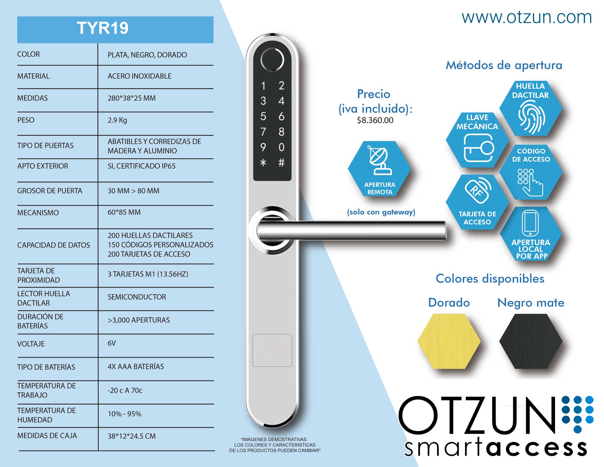 Ficha de Cerradura Inteligente TYR19